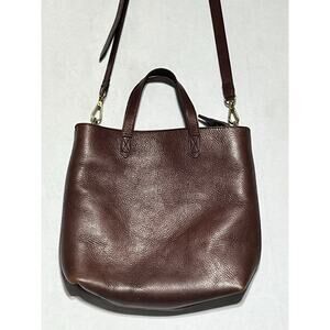 Madewell The Zip Top Transport Crossbody Leather Brown Dark Cabernet Bag Purse